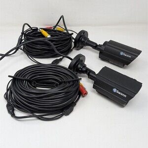 Swann Pro-530 Security Camera Lot Of 2 with Cables Pro Series CCTV